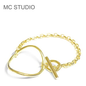 �yCLASSY VERY �G���f�ځz�y�ē��ׁz��MC STUDIO�� �G���V�[�X�^�W�I �����O �t�[�v �T�[�N�� �`�F�[�� �}���e�� �S�[���h �u���X���b�g Wave Hoop Chain Bracelet (Gold) ���f�B�[�X �M�t�g ���b�s���O