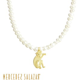 【再入荷】≪MERCEDES SALAZAR≫ メルセデス サラザール 真珠 パール 動物 アニマル 猿 サル ラッキーモチーフ ネックレス Monkey Pearl Necklace (Gold) レディース ギフト ラッピング