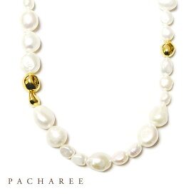 【待望の最新作】≪PACHAREE≫ パシャリー 真珠 パール 大ぶり ボリューム ネックレス ゴールド Pearl Necklace (Gold) レディース ギフト ラッピング