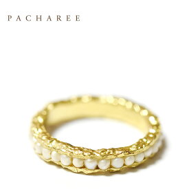 【待望の最新作】≪PACHAREE≫ パシャリー 真珠 パール 小粒 華奢 リング ゴールド Pearl Ring (Gold) レディース ギフト ラッピング