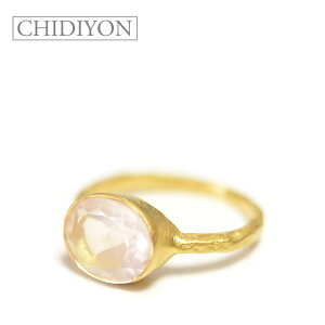 CHIDIYON `fBI[o VR [YNH[c }bg S[h O Vermeil o[C 18dグ Horizon Egypt Ring (Gold/Rose Quartz) fB[X Mtg