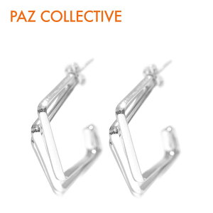 yVERY CLASSY GfځzPAZ COLLECTIVE pY RNeBugv XNGA t[v sAX Vo[ Triple Quadrado Earrings (Silver)fB[X Mtg bsO