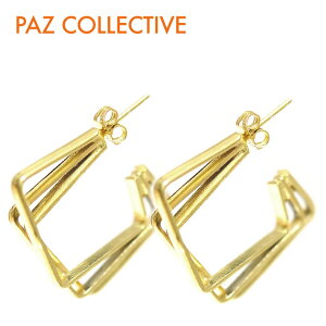 yēׁzy}\ 20OFFZ[zPAZ COLLECTIVE pY RNeBu gv lp XNGA t[v sAX S[h Vermeil Triple Quadrado Earrings (Gold)fB[X Mtg bsO