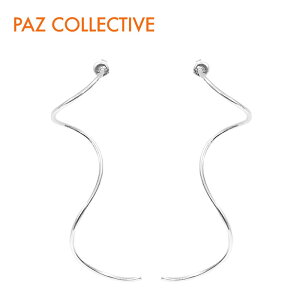 �yGISELe CLASSY STORY VERY �G���f�ځz�y�ē��ׁz��PAZ COLLECTIVE�� �p�Y�R���N�e�B�u ���C�� �E�F�[�u �J�[�u �����O �s�A�X �V���o�[ SV925 Swirls Earrings (Silver)