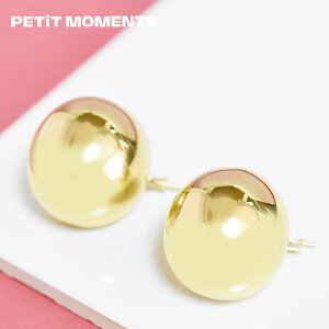 【待望の最新作】≪PETiT MOMENTS≫ プチモーメント ボール フープ ピアス ゴールド Bitty Earrings (Gold) レディース