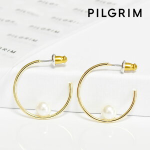 【待望の最新作】≪PILGRIM≫ ピルグリム 真珠 グラスパール フープ ピアス ゴールド ELIME Earrings (Gold) レディース ギフト ラッピング