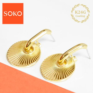 yҖ]̍ŐVzSOKO \R v[g C ͗l S[h t[v sAX JUA CAPSULE Hoop Earrings (Gold) fB[X Mtg bsO