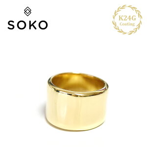yGISELe LEE GfځzyēׁzSOKO \R L Ch S[h {[ O 24dグ Ripple Band Ring (Gold) fB[X Mtg bsO