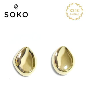 yGISELe LEE VERY GfځzyēׁzSOKO \R ȉ~` Ղ S[h X^bY sAX SABI Studs Earrings (Gold) fB[X Mtg bsO
