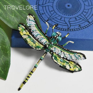 yҖ]̍ŐVzTrovelore gx[ g{ Ij} `[t hイ u[` s bL[`[ Green Darner Dragonfly Brooch fB[X Mtg bsO