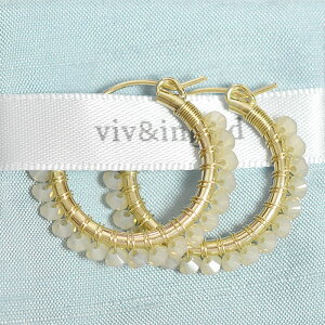 yēׁzviv & ingrid BCObh ThIp[ XtXL[ bv t[v sAX SMTCY Wrap Hoop Earrings (Sand Opal Swarovski) fB[X