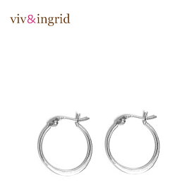 【再入荷】≪viv & ingrid≫ ヴィヴ＆イングリッド シンプル シルバー フープ ピアス Sサイズ Small Hoop Earring (Silver) レディース ギフト ラッピング