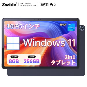 Zwide SA11 Pro 2in1 �^�u���b�g �m�[�gPC Windows11 10.95�C���` 6500Y 8GB+256GB SSD 1920×1200 �𑜓x Wi-Fi6 �Ή� MicroHDMI �t���@�\USB-C �f���A���J���� 16:10 IPS�f�B�X�v���C ���{��L�[�{�[�h�ʔ��� ���^ �y�� 