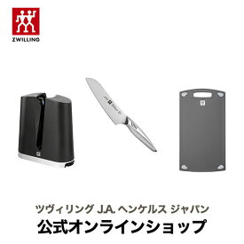 【公式】 Welcoming セット ツイン フィン2 ZWILLING ツイン フィン II マルチパーパスナイフ 165mm | 三徳 包丁 16.5cm 日本製 シャープナー まな板 カッティングボード セット 食洗機対応 オールステンレス