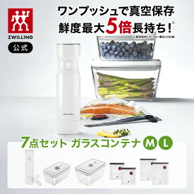【公式】 フレッシュ＆セーブ 真空ポンプ スターター7点セット ガラスコンテナM L 真空パック機 真空保存 まとめ買い 作り置き 容器 ランチボックス 保存容器 バキューム ポンプ 父の日 母の日 内祝い 結婚祝い 出産祝い ギフト 敬老の日