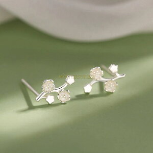 S999純銀 ピアス 桃の花 イヤスタッド 2025新作 大人気 プチ贅沢 高級感 ユニーク インス風 韓国風 ギフト プレゼント 日常使い 特別な日 コーディネート アクセサリー 女性らしい 上品 華やか