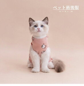 術後服 ペット猫用術後ウェア 腹部の傷口保護 傷舐め防止 エリザベスカラーに代わる 避妊手術 皮膚保護 傷舐め 引っ掻き防止 手術用 男の子 女の子 兼用 介護
