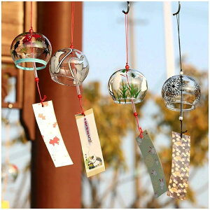 江戸風鈴 風鈴 4個〜10個セット ガラス風鈴 澄んだ音 厄除け 桜塗装 手作り風鈴 風鈴祭り 風鈴まつり幸運をもたらす 涼しい感じ 夏の風物詩 おしゃれ 窓屋根飾り 室内外兼用 おみやげ ギフト