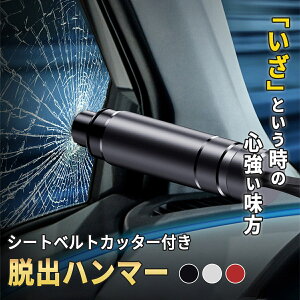 緊急脱出ハンマー シートベルトカッター 車用 レスキューハンマー カー用品 脱出用ハンマー 雨 水没 窓ガラス 割る 台風 カー用品 車 緊急ハンマー