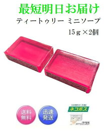 最短明日着！お得な2個セット サンソリット スキンピールバー ティートゥリー 赤 ミニソープ 15g×2個 Skin Peel Bar