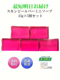 最短明日着！お得な5個セット サンソリット スキンピールバー ティートゥリー 赤 ミニソープ 15g×5個 Skin Peel Bar