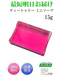 最短明日着！サンソリット スキンピールバー ミニソープ ティートゥリー 赤 15g Skin Peel Bar