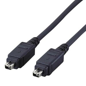 USB�P�[�u�� �yFireWire�z IEEE1394 400(i.LINK�EDV) 4pin-4pin 1m �u���b�N IE-441BK