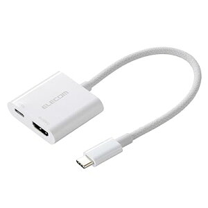 �ϊ��A�_�v�^ usb C to HDMI 4K/60Hz USB PD�Ή� 60W �[�d���Ȃ��� ���ϋv �V���R�����b�V�� �z���C�g