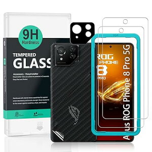 �Ή� Asus ROG Phone 8 Pro 5G �K���X�t�B���� 2 ���ی�t�B���� �K�C�h�g�t�� �����Y�J�o�[�i1���j