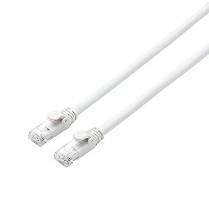 LAN�P�[�u�� CAT6A 10m �ܐ܂�h�~�R�l�N�^ �X�^���_�[�h �z���C�g LD-GPA/WH10