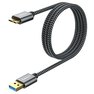 USB3.0 �P�[�u�� MicroB 1M �^�C�vA�I�X - �}�C�N���^�C�vB�I�X USB�P�[�u�� �O�t��HDD/SSD �n�[�h�h