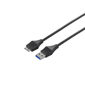 BUFFALO ���j�o�[�T���R�l�N�^�[ USB3.0 A to microB �X�����P�[�u�� �u���b�N 2m BSUAMBSU320BK