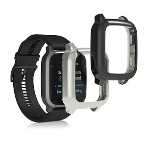 2x �P�[�X Garmin Venu Sq 2 Music/Sq 2�Ή� �J�o�[ - �t���J�o�[ �V���R�� �ϏՌ� �S�̕ی� ���F/�V��