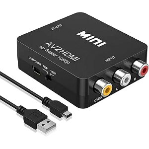RCA to HDMI �ϊ��A�_�v�^�[ AV to HDMI �ϊ��R���o�[�^�[ 1080P / 720P �؂�ւ� 60Hz AV �R���|�W�b�g�i