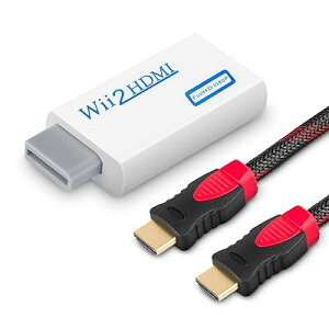Wii To HDMI �ϊ��A�_�v�^�[ Wii��pHDMI �R���o�[�^�[ 1.8m����HDMI�P�[�u���t�� 480p/720p/1080p�o�͑�