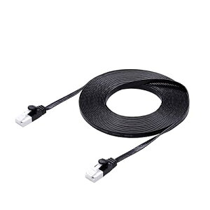 LAN�P�[�u�� CAT6A 5m �c�����܂�Ȃ� �ܐ܂�h�~�R�l�N�^ �X�[�p�[�t���b�g �u���b�N ECLD-GFATBK5