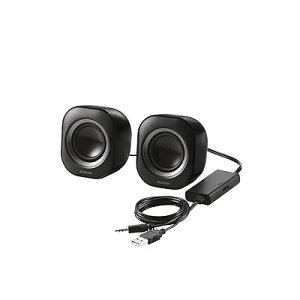 �X�s�[�J�[ USB���d 4W �R���p�N�g ��3.5�~�j�v���O�ڑ� �u���b�N MS-P08U2BK