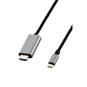 usb c - HDMI �ϊ��P�[�u�� 4K/30Hz �i�C�������b�V�� ���ϋv �}���`�f�B�X�v���C �~���[�����O 2m �A�_�v�^ [iPhone 16e��Ή�] �yiPhone MacBook iPad Android ���ɑΉ��z �u���b�N ECCA �S1�F �S2�T�C�Y �S1��