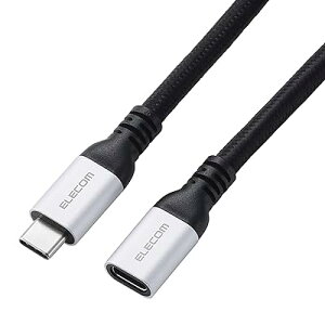 USB Type C �����P�[�u�� 0.5m 100W �f���o�� PD�Ή� ���ϋv �i�C�������b�V�� �����[�d 10Gbps USB3.2 (Gen2) �u���b�N MPA-CCECE1G05BK �S1�F �S2�T�C�Y