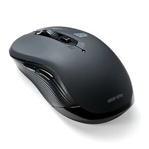 �}�E�X ���� 5�{�^�� �y�߂�/�i�ރ{�^�����ځz 2.4GHz ���E�Ώ� BlueLED DPI�ؑ� ���o�[�R�[�e�B���O �u���b�N 400-MA097