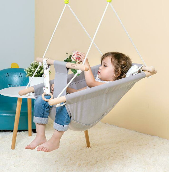 楽天市場】60kgまで荷重 ブランコ 背もたれ付き ベビーハンモック  