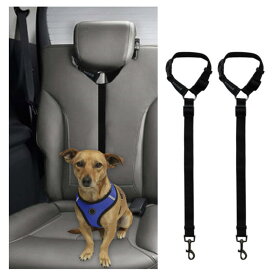 ペット 犬猫 シートベルト ドライブ 車専用リード 安全ベルト 飛びつく防止 ヘッドレストに装着 取り付け簡単 調整可能 犬カー用品