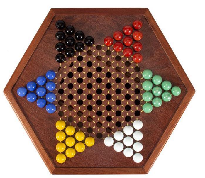 楽天市場】木製 六角 チェッカー ゲーム 木製基盤 ボードゲーム 知育