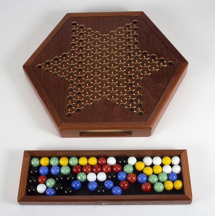 楽天市場】木製 六角 チェッカー ゲーム 木製基盤 ボードゲーム 知育