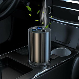 【ボタン突起設計・110ml大容量】車用 ディフューザー アロマディフューザー 水なし自動噴霧式 車用芳香剤 充電式 静音 3段階タイマー 3つ噴霧モード アルミ合金製 コードレス車用ディフュ