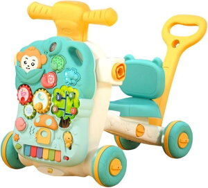 4in1 ベビーウォーカー 手押し車 幼児ウォーカー ベビー歩行器 歩行補助 歩行練習 トレーニング サポート ベビー転倒止め 知育遊び付き 知育玩具 出産祝い 入園ギフト 誕生日プレゼント