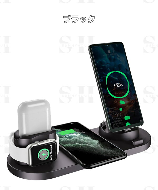 楽天市場】【改良版7in1ワイヤレス充電器】【6台同時充電】 iphone12 