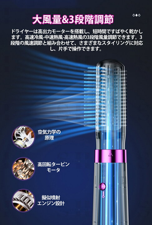 楽天市場】5in1ヘアドライヤー 大風量速乾ヘアドライヤー 10000Wカール 