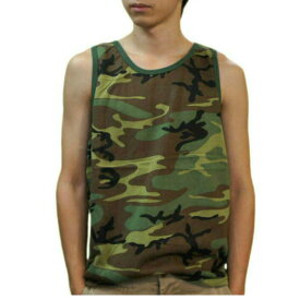 USAスタイル タンクトップ ウッドランド迷彩 ロスコ Rothco Camo Tank Top BY USA！◇値引きクーポンと39ショップ限定条件クリアで送料無料