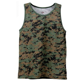 USAスタイル タンクトップ ウッドランドデジタル迷彩 ロスコ Rothco Camo Tank Top BY USA！◇値引きクーポンと39ショップ限定条件クリアで送料無料